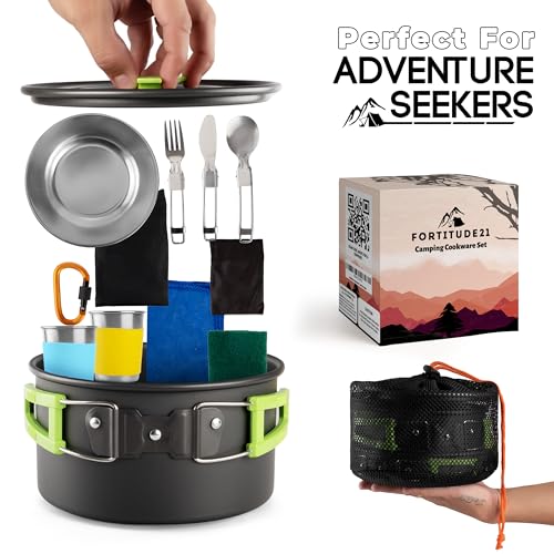 Essential Camping Cookware Set and Stove Kit