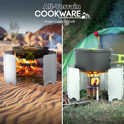 Essential Camping Cookware Set and Stove Kit