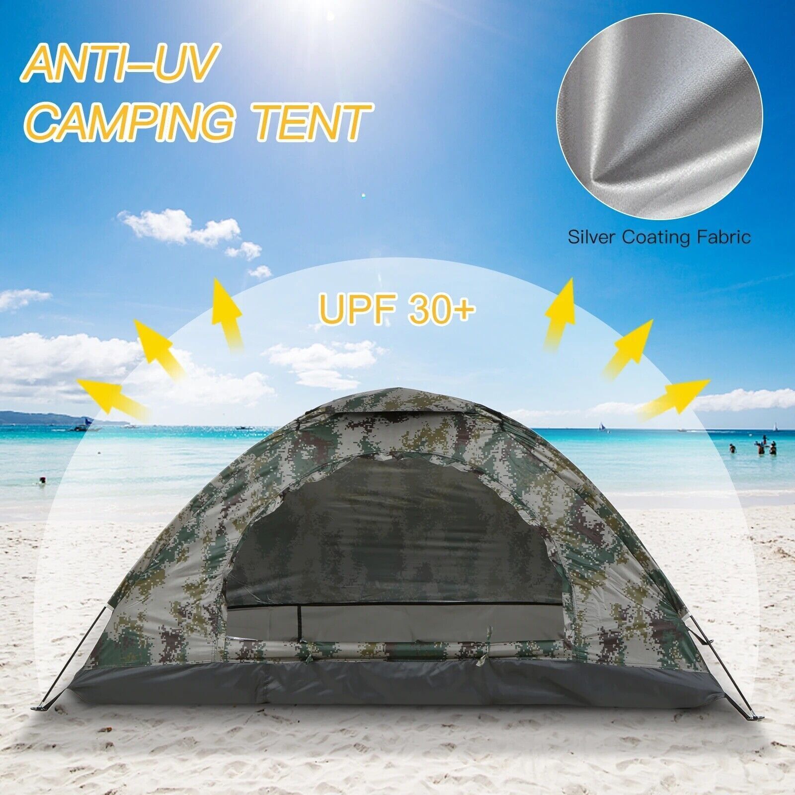 Lightweight Waterproof 2-3 Person Camping Dome Tent 10'x30
