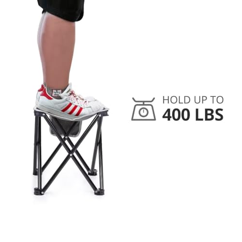 Portable Folding Camp Stool - 2 Pack, 180 kg Capacity