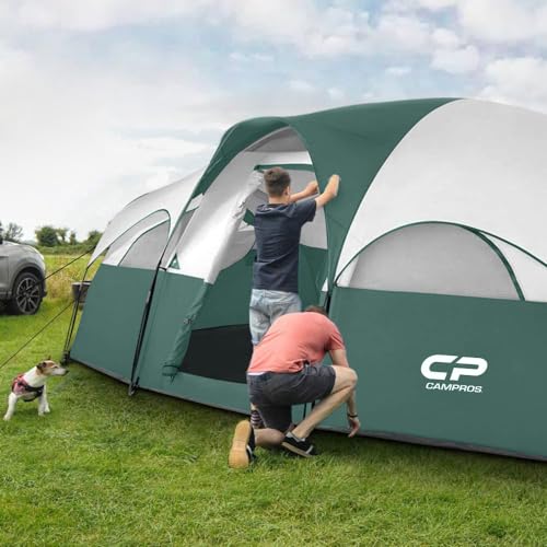 CAMPROS CP 8-Person Waterproof Camping Tent, Windproof, Portable
