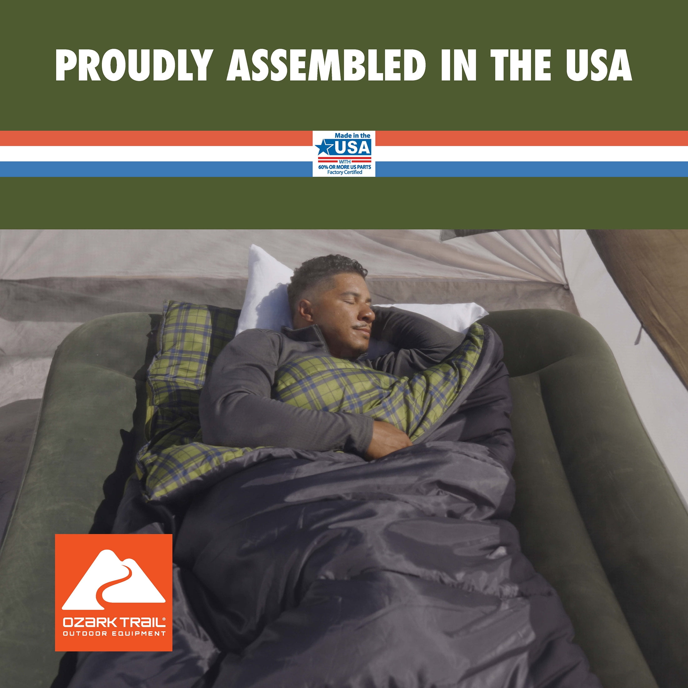 Ozark Trail 30-Degree Cool Weather Sleeping Bag, Gray