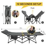 ATORPOK Portable Camping Cot with Cushion and Pillow