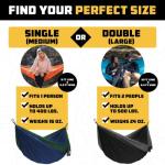 Wise Owl Outfitters Lightweight Camping Hammock - Black & Grey