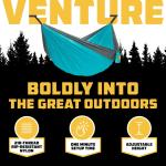 Wise Owl Outfitters Lightweight Camping Hammock - Black & Grey