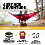 Wise Owl Outfitters Lightweight Camping Hammock - Black & Grey