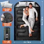 MEREZA XL Queen Size Double Sleeping Bag for Camping