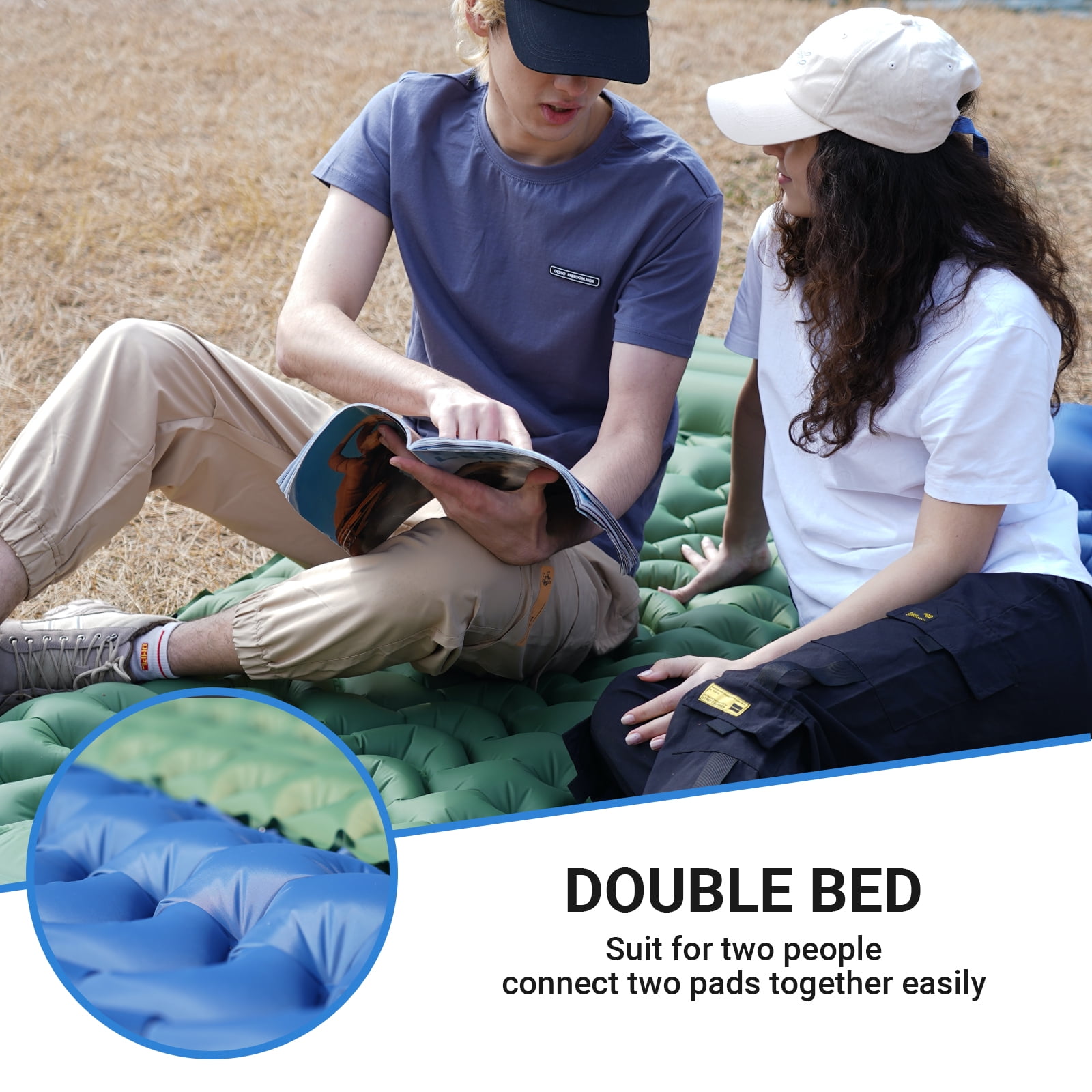 KingCamp Self-Inflating Sleeping Pad with Built-In Foot Pump
