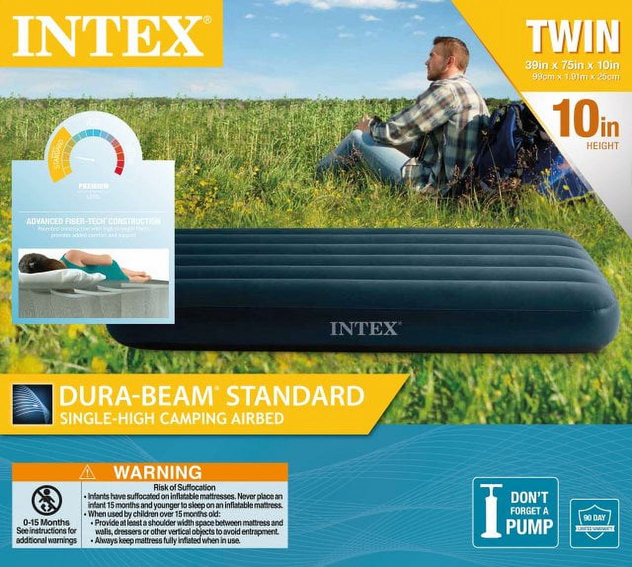 Intex 10in Standard Dura-Beam Airbed Mattress - Twin