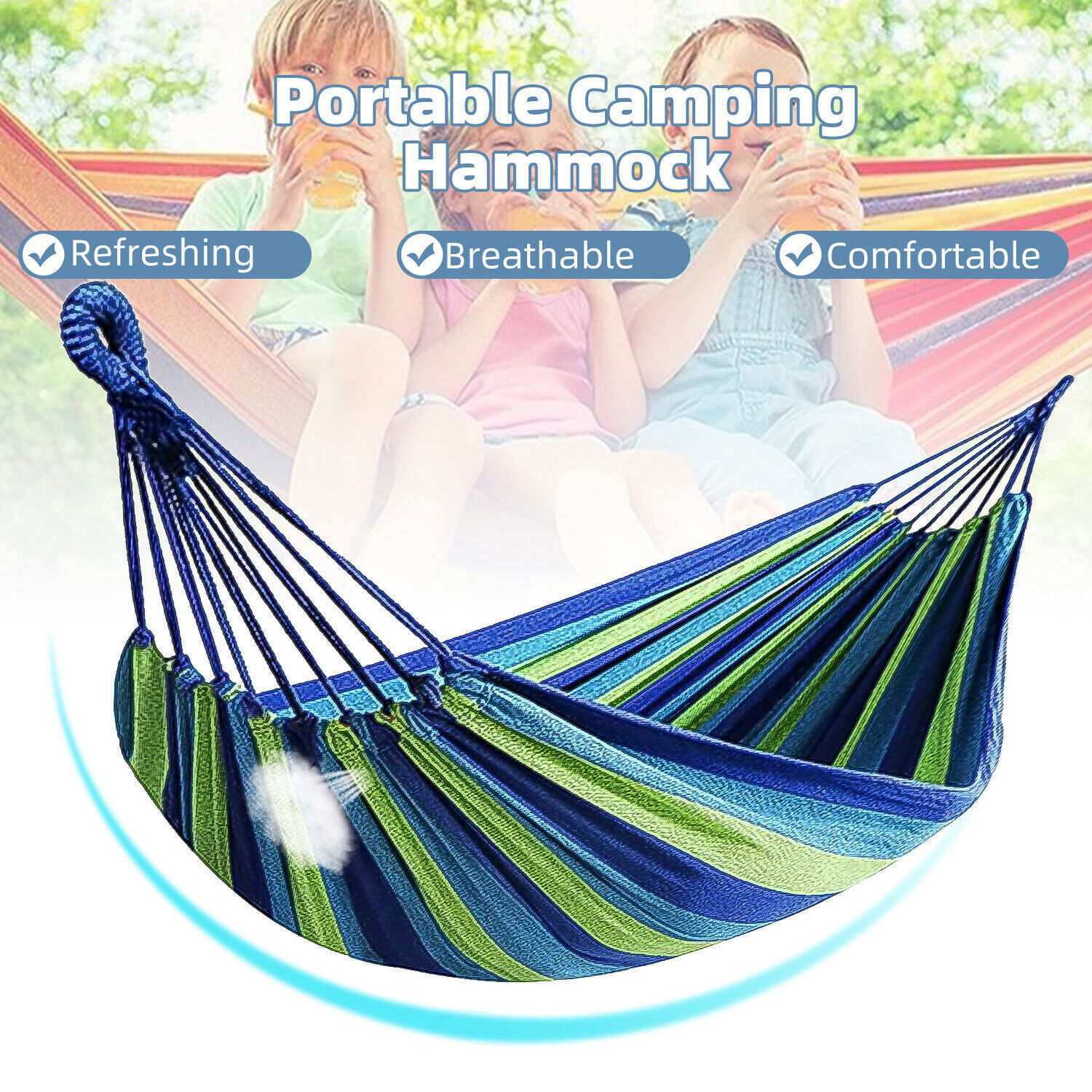 Outdoor 2 Person Double Hammock Swing Bed