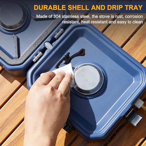 WINKIZA Portable Propane Camping Stove with Grill