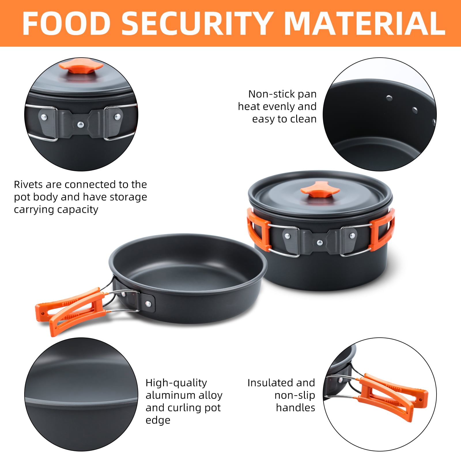 16-Piece Camping Cookware Set for Backpacking and Hiking