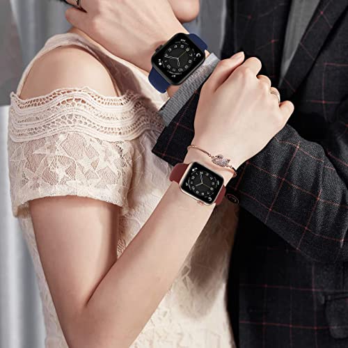 15 Soft Silicone Bands for Apple Watch 40-45mm