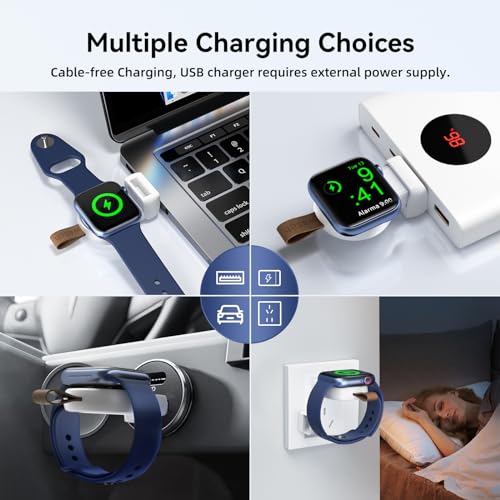 Portable Wireless Charger for Apple Watch - White