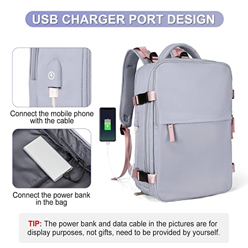 Light Purple Casual Travel Daypack Backpack