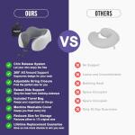 NAPFUN Travel Neck Pillow - Pure Memory Foam