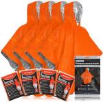 Poncho de survie aZengear - 4 pièces, imperméable