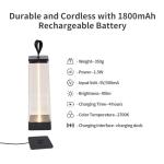 Lampe de table sans fil rechargeable et tactile