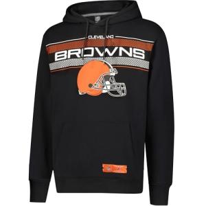 Men's Ultra Game Black Fleece Hoodie with Zipper Pockets