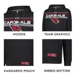 Men's Ultra Game Black Fleece Hoodie with Zipper Pockets