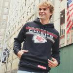 Men's Ultra Game Black Fleece Hoodie with Zipper Pockets