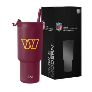 Washington Commanders 30oz Insulated Tumbler with Straws