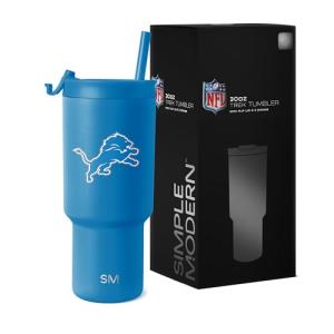 Detroit Lions 30 oz Insulated Tumbler with Straws