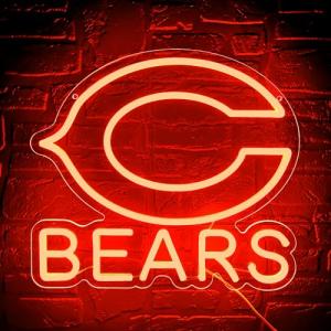 Neon Football Sign for Game Day Decor