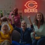 Neon Football Sign for Game Day Decor