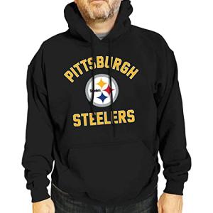 Pittsburgh Steelers Black Hooded Sweatshirt, Large