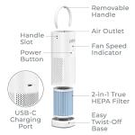 Portable True HEPA Air Purifier for Home & Car