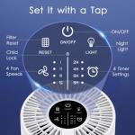 MOOKA H13 HEPA Portable Air Purifier for Home