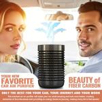 QUEENTY Portable Car Air Purifier with HEPA Filter