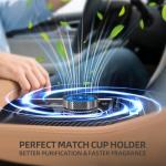 QUEENTY Portable Car Air Purifier with HEPA Filter