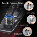QUEENTY Portable Car Air Purifier with HEPA Filter