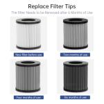 QUEENTY Portable Car Air Purifier with HEPA Filter