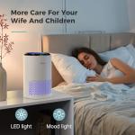 AROEVE Bedroom Air Purifier with 3-Layer Filter