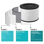 BLACK+DECKER HEPA Tabletop Air Purifier, White