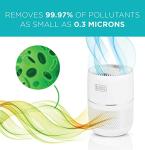 BLACK+DECKER HEPA Tabletop Air Purifier, White