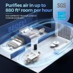 Bedroom Air Purifier with H13 True HEPA Filter