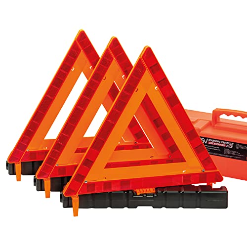 DSV Safety Triangles 3-Pack with Carrying Case