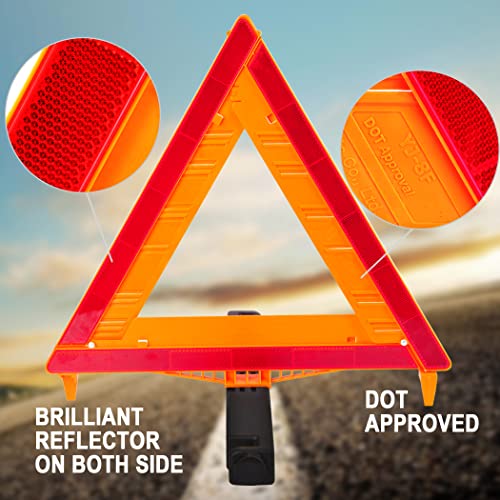 Reflective Road Safety Triangle Kit - 3 Pack