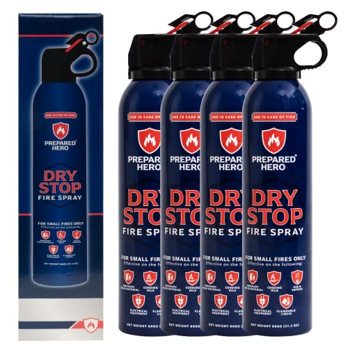 Dry Stop Fire Spray - 4 Pack Portable Extinguishers