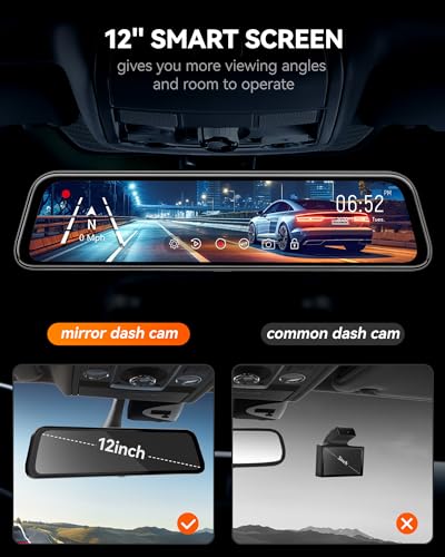 WOLFBOX G840S 12" 4K Dual Dash Cam