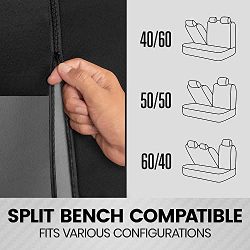 BDK Gray and Black PolyPro Seat Covers Set