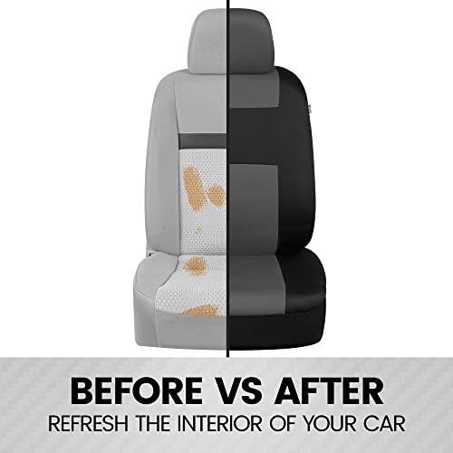 BDK Gray and Black PolyPro Seat Covers Set