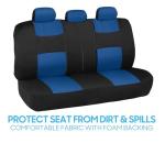 BDK Blue Car Seat Covers & Floor Mats Set