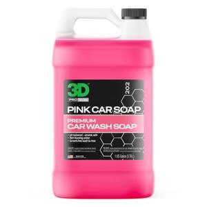 3D Pink Car Wash Soap - pH Balanced 1 Gallon