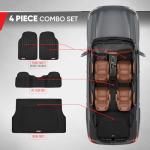 All-Weather Rubber Car Mats with Cargo Liner