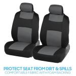 BDK Gray and Black PolyPro Seat Covers Set